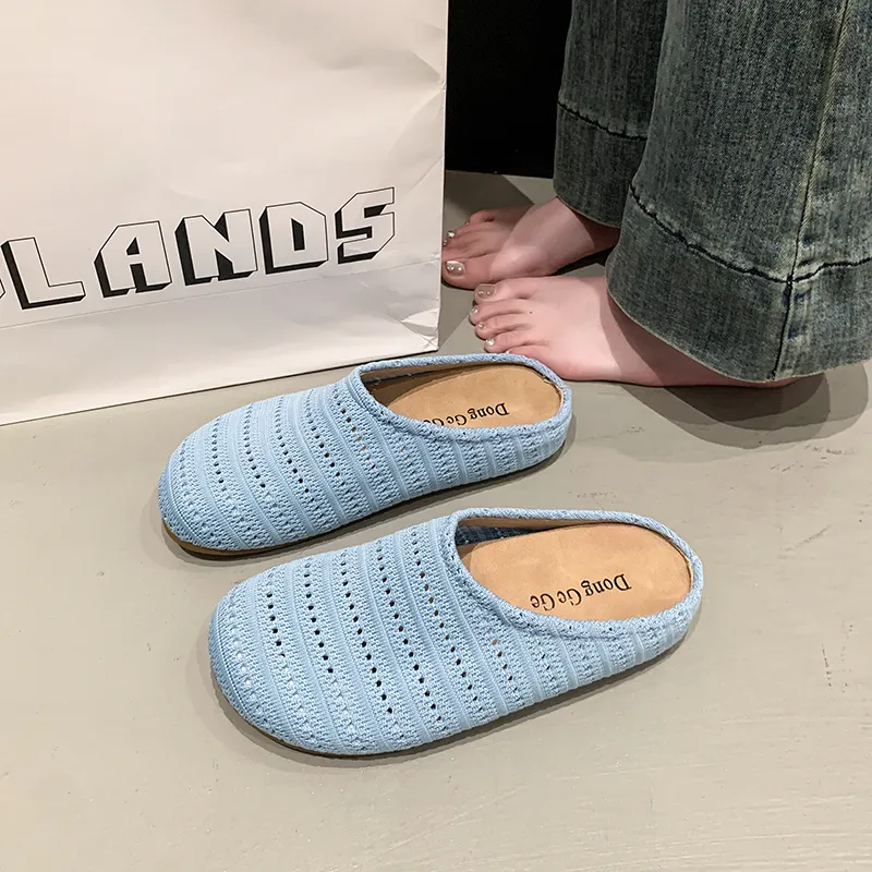 AJPAP Rubber Sole Slip Resistant Closed Toe Slippers Women's-7