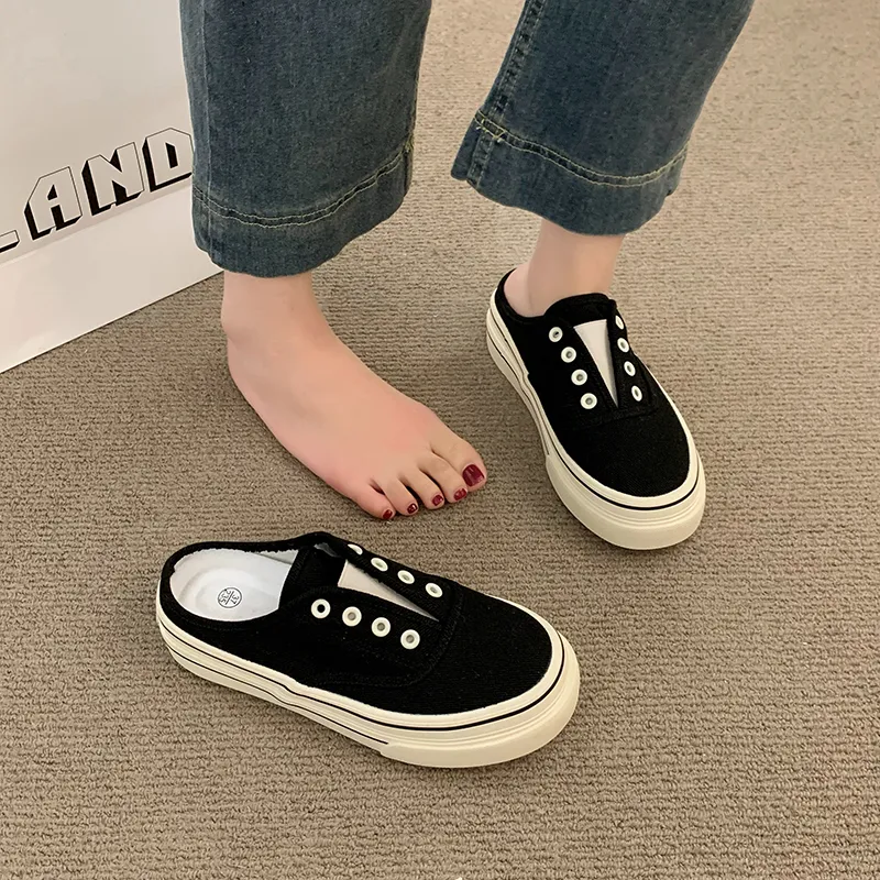 AJPAP Rubber Sole Cut Out Closed Toe Slippers Women's-2