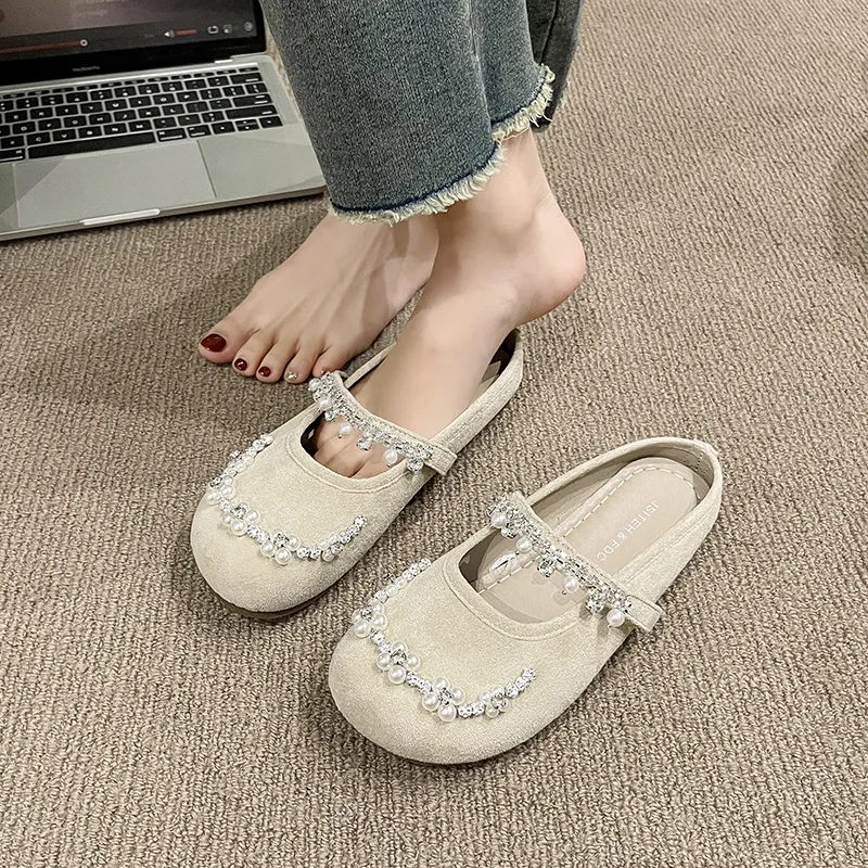 AJPAP Odor Resistant Abrasion Resistant Slip Resistant Closed Toe Slippers Women's-2