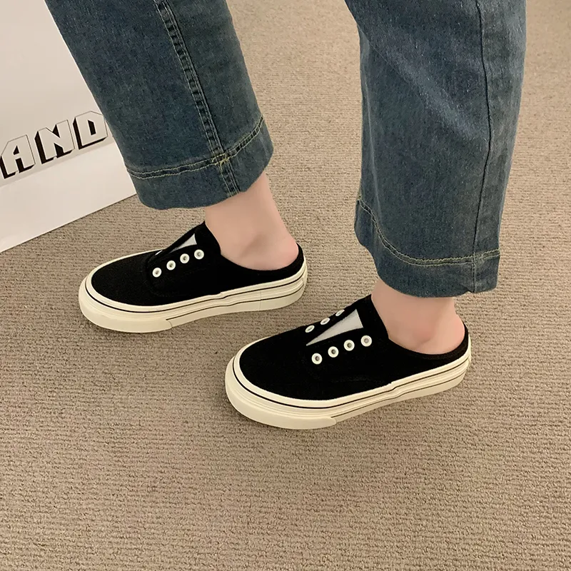 AJPAP Rubber Sole Cut Out Closed Toe Slippers Women's-1