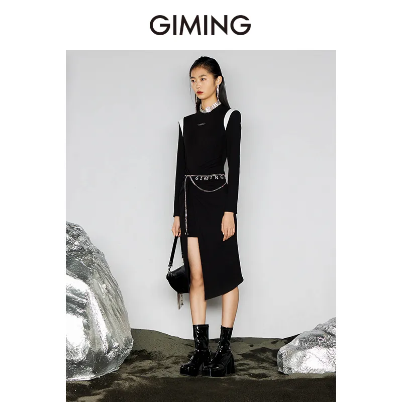 GIMING Long Sleeved Dress Women's-3
