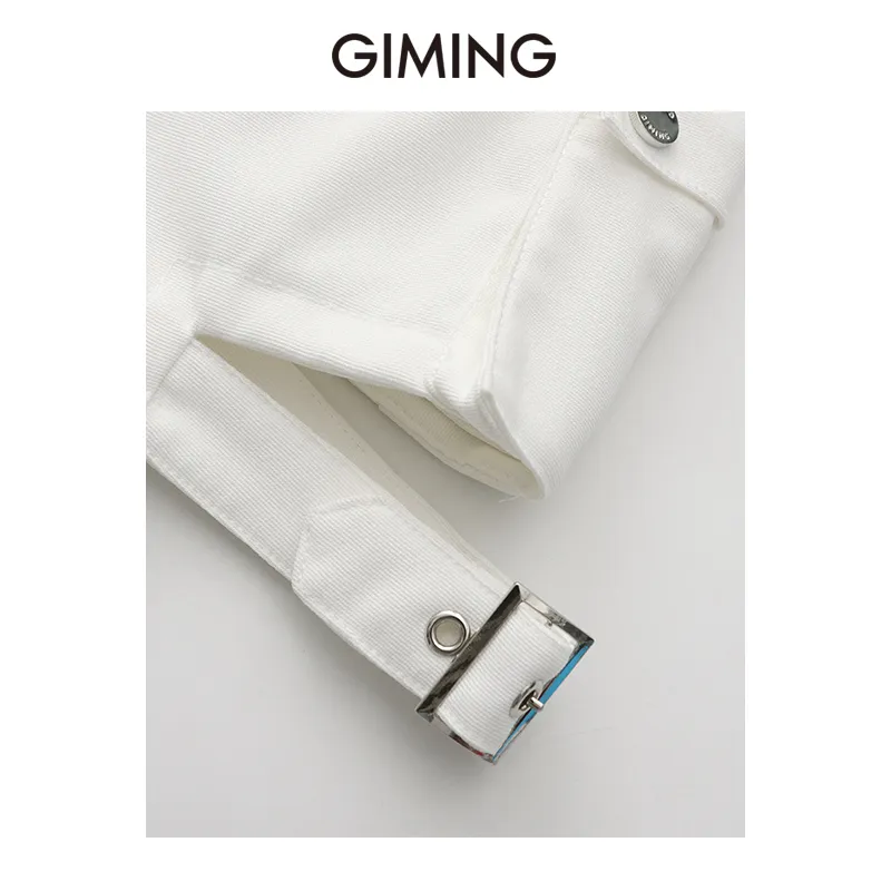 GIMING Denim Shorts Women's White-3