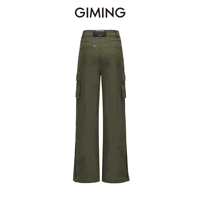 GIMING Cargo Pants Women's Green-1