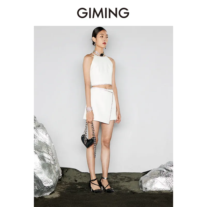 GIMING Tank Tops Women's White-3