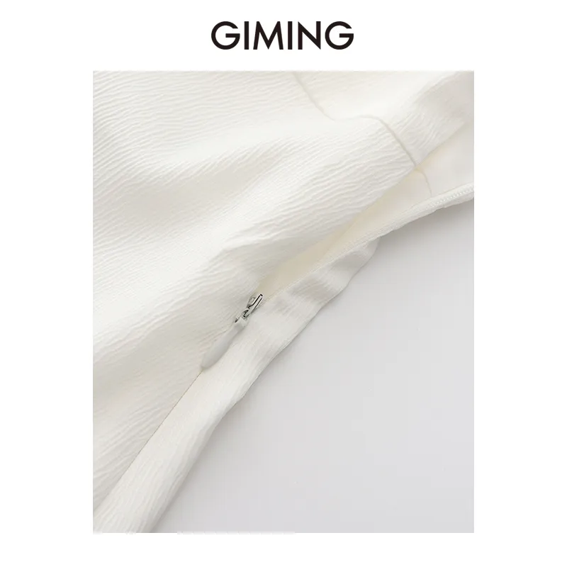 GIMING Slip Dresses Women's White-3