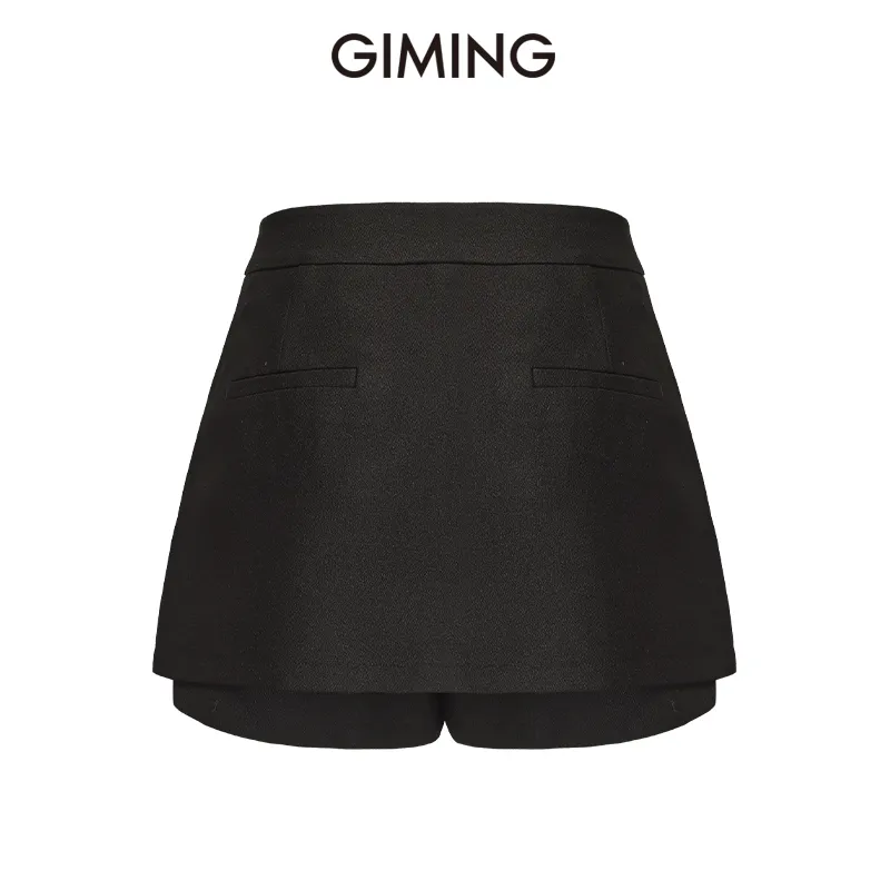 GIMING Casual Shorts Women's Black-1