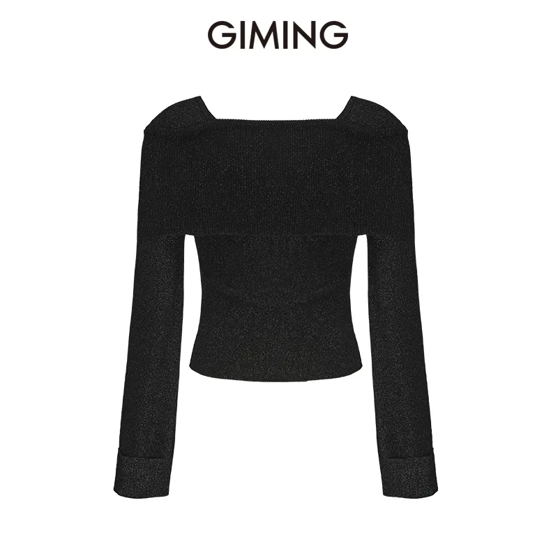 GIMING Crop Tops Women's Black-1