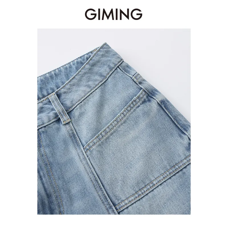 GIMING Jeans Women's Light Blue-2