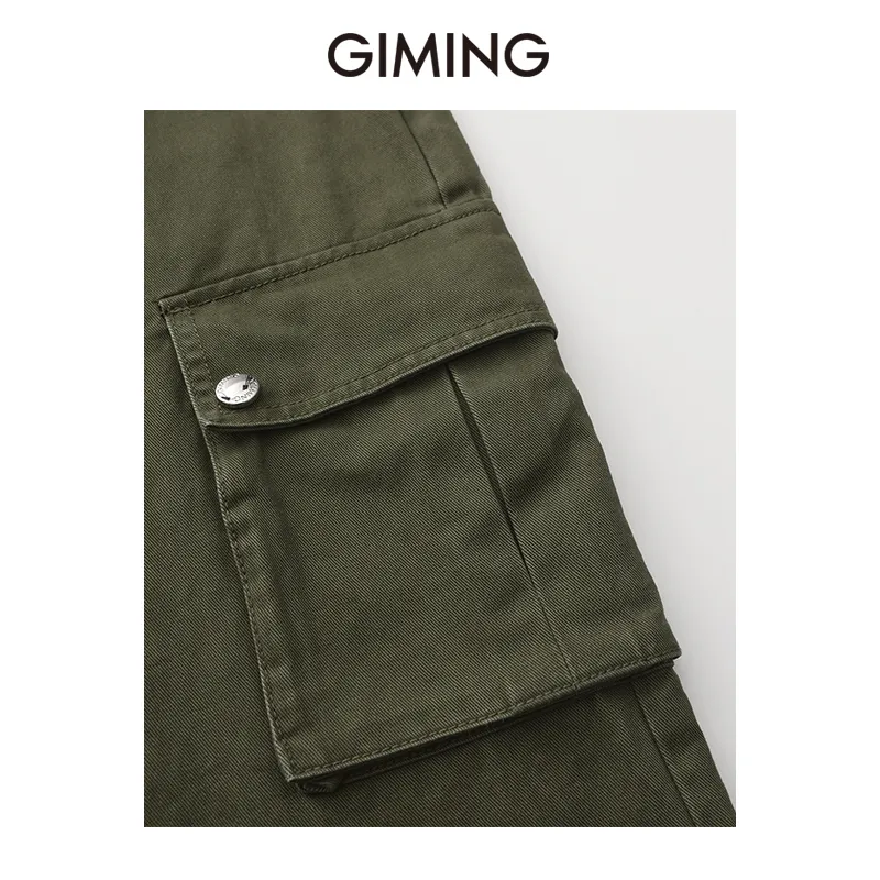 GIMING Cargo Pants Women's Green-3