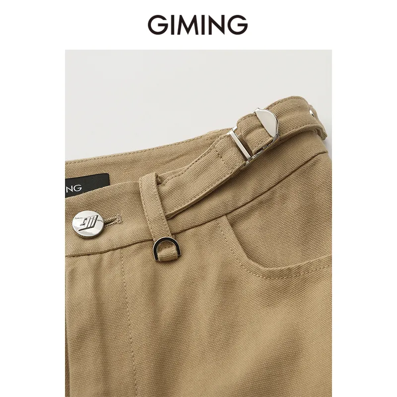 GIMING Casual Pants Women's Khaki-3