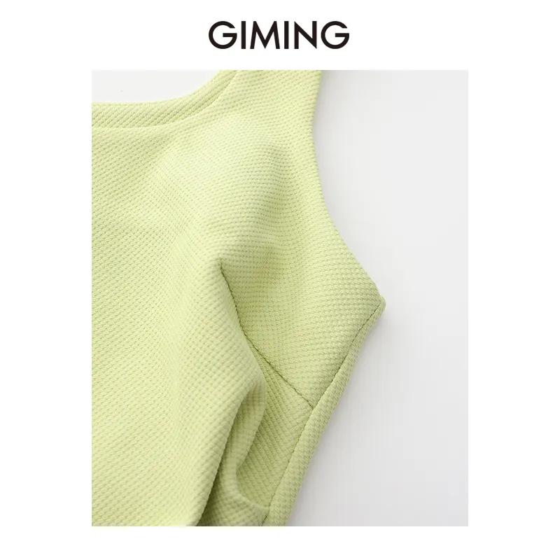 GIMING Sleeveless Dresses Women's Green-3