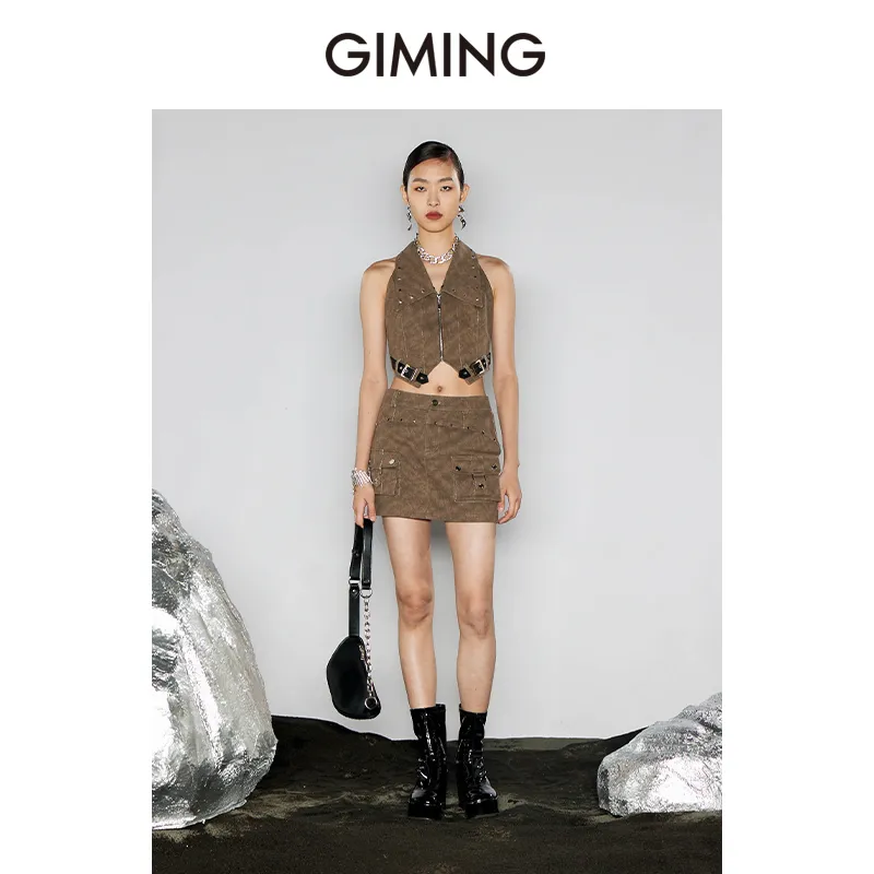 GIMING Tank Tops Women's Brown-2