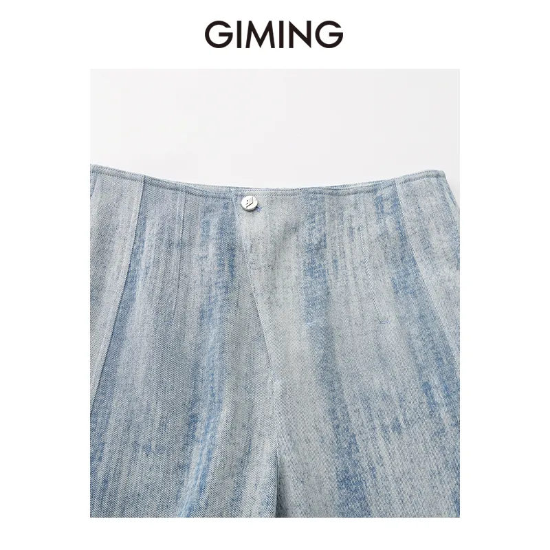 GIMING Jeans Women's Blue-4