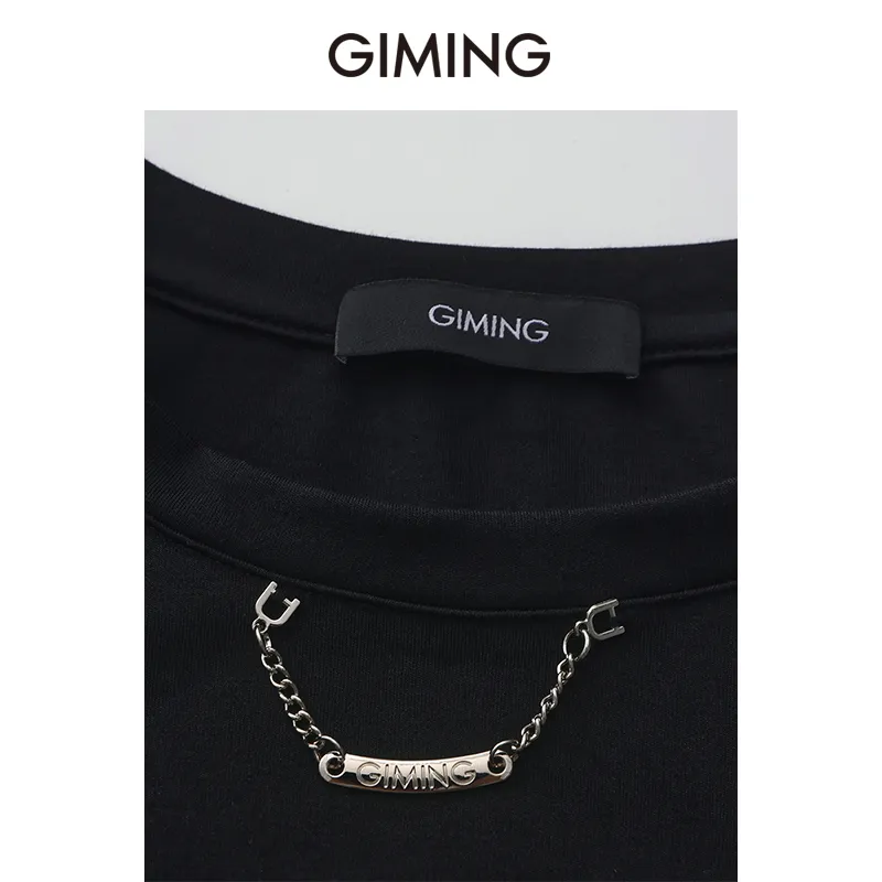 GIMING T Shirts Women's Black+Blue-3
