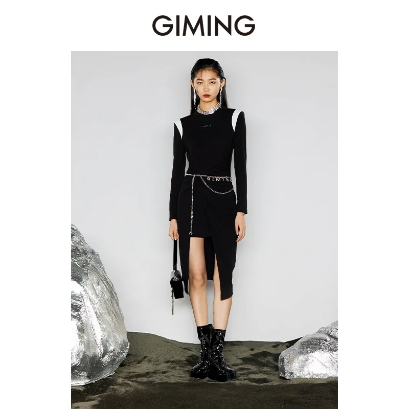 GIMING Long Sleeved Dress Women's-2