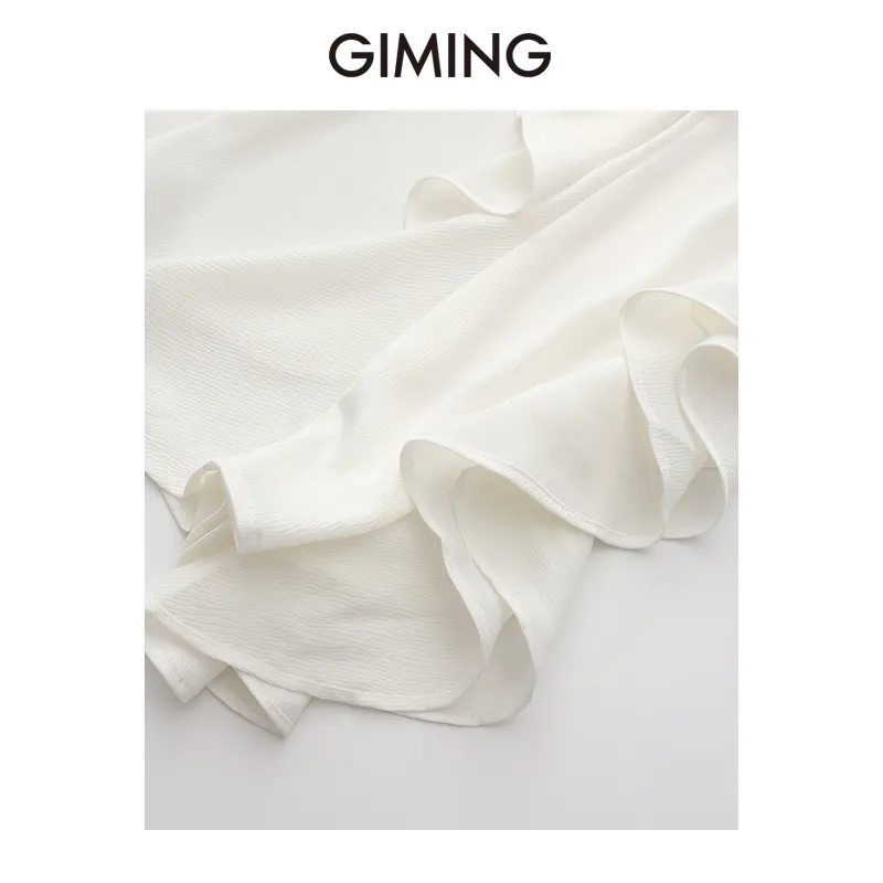 GIMING Slip Dresses Women's White-4
