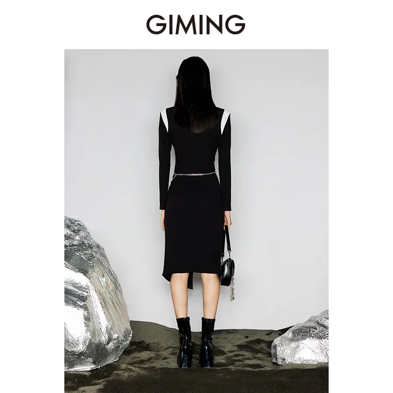 GIMING Long Sleeved Dress Women's-4