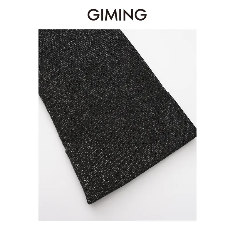 GIMING Crop Tops Women's Black-4
