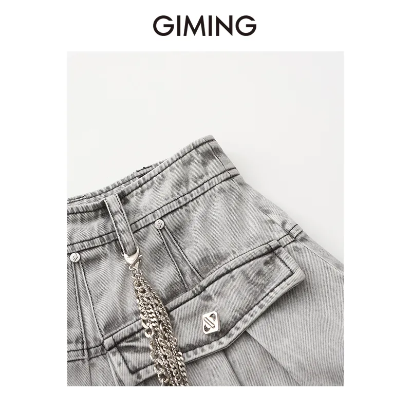 GIMING Denim Short Skirts Women's-3