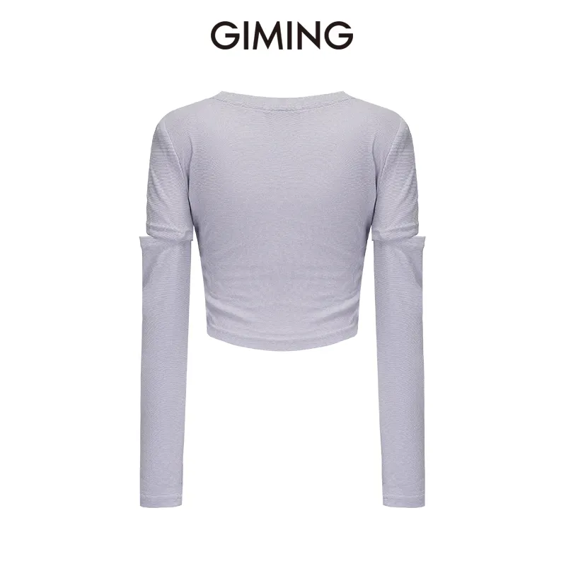 GIMING Crop Tops Women's Purple-1