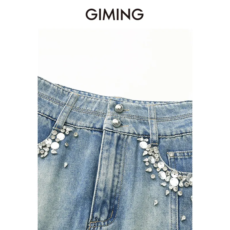GIMING Denim Short Skirts Women's-3