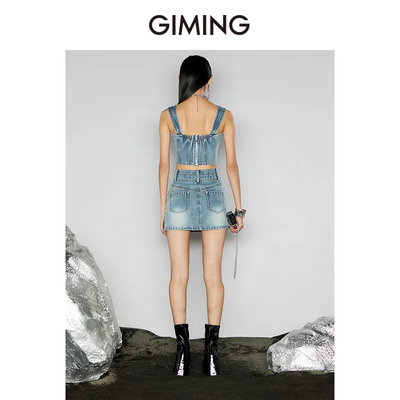 GIMING Denim Short Skirts Women's-6