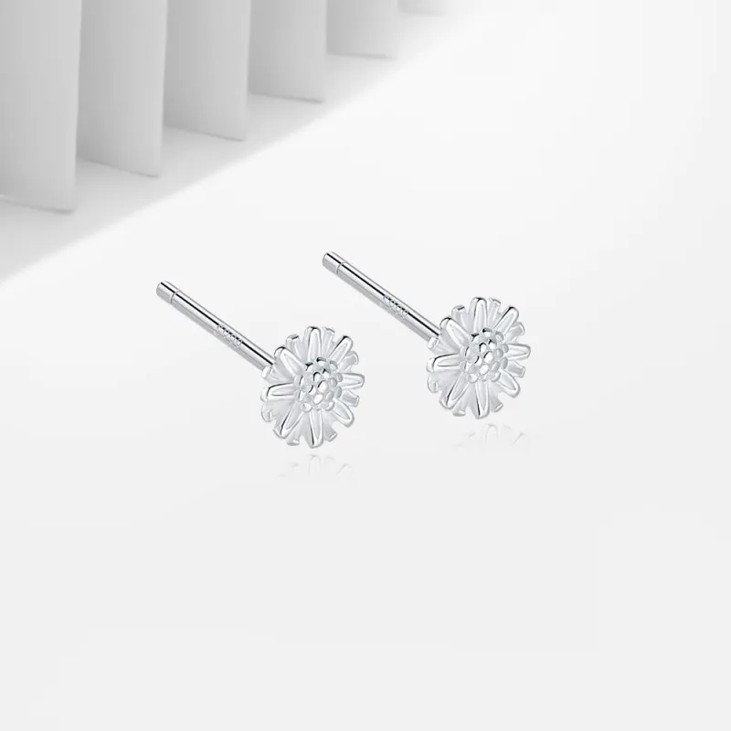 999 Fine Silver Material Fashion Stud Earrings Unisex-5