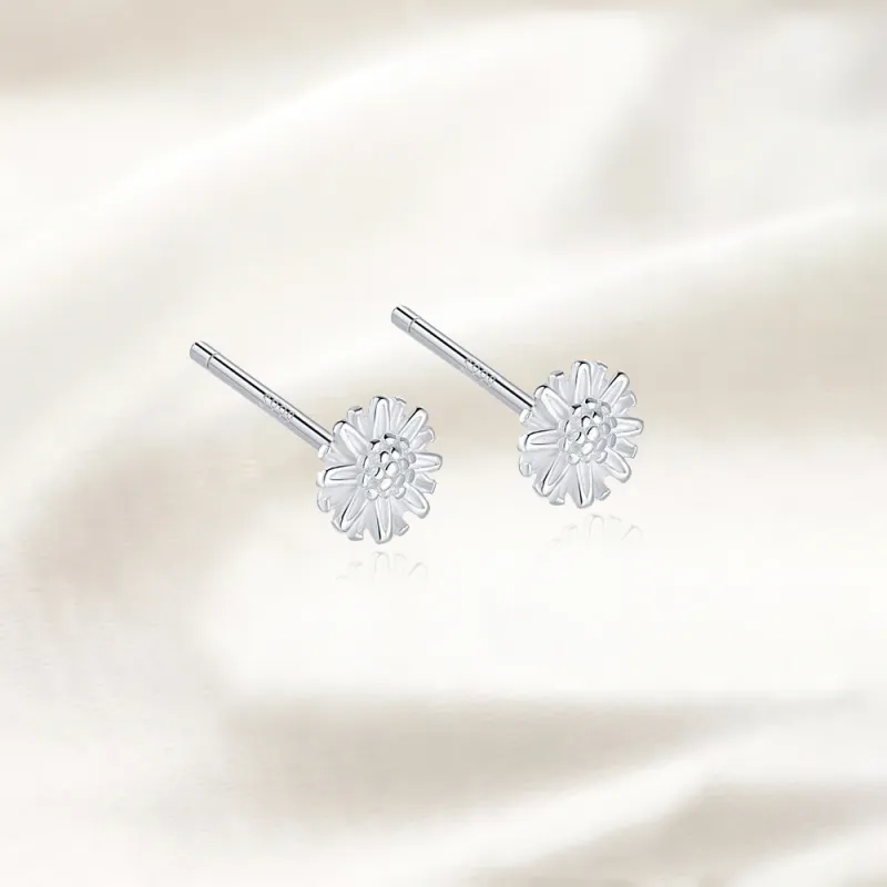 999 Fine Silver Material Fashion Stud Earrings Unisex-4