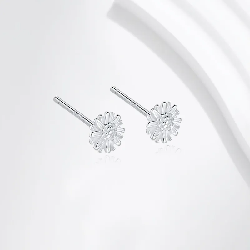 999 Fine Silver Material Fashion Stud Earrings Unisex-3