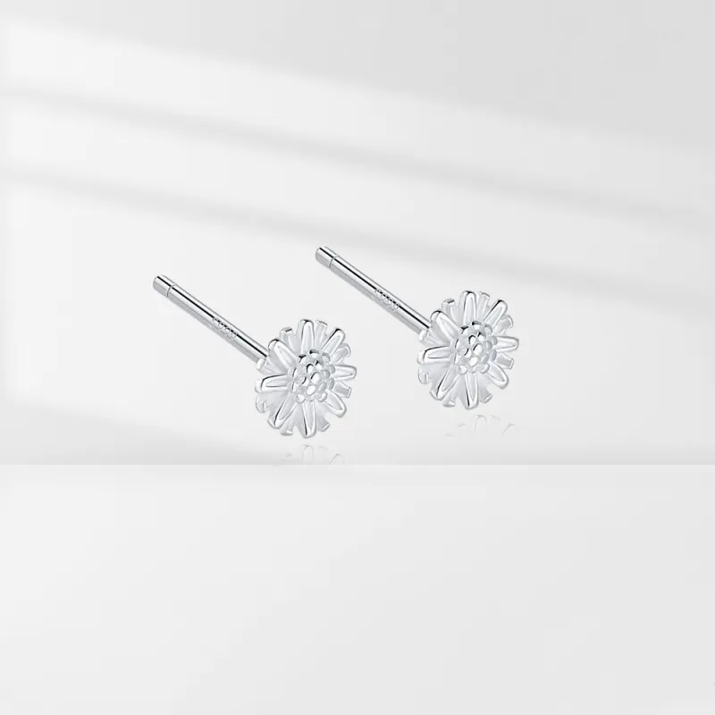999 Fine Silver Material Fashion Stud Earrings Unisex-1