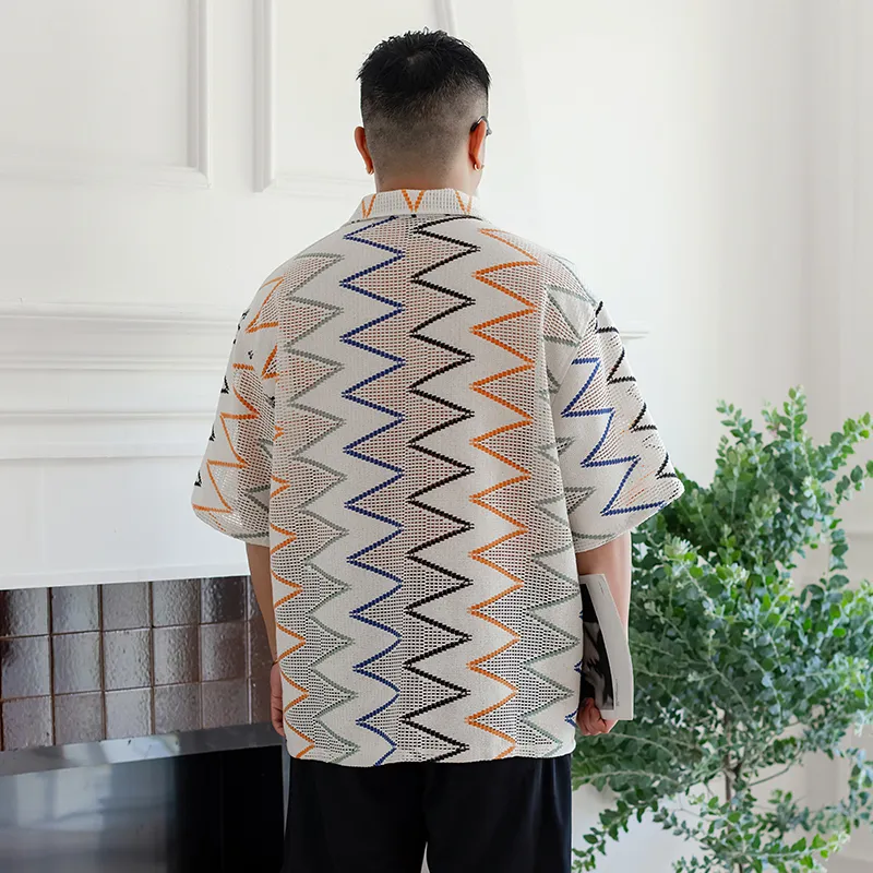 WAYNEXZAVIER Shirts Men Apricot-3