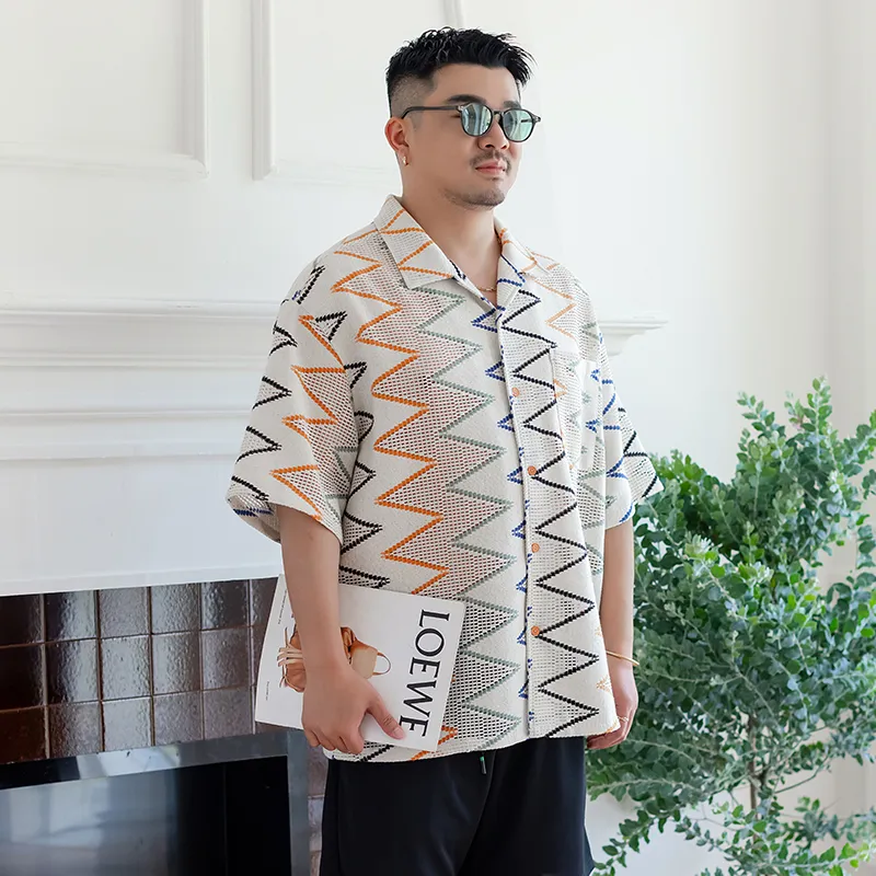 WAYNEXZAVIER Shirts Men Apricot-5