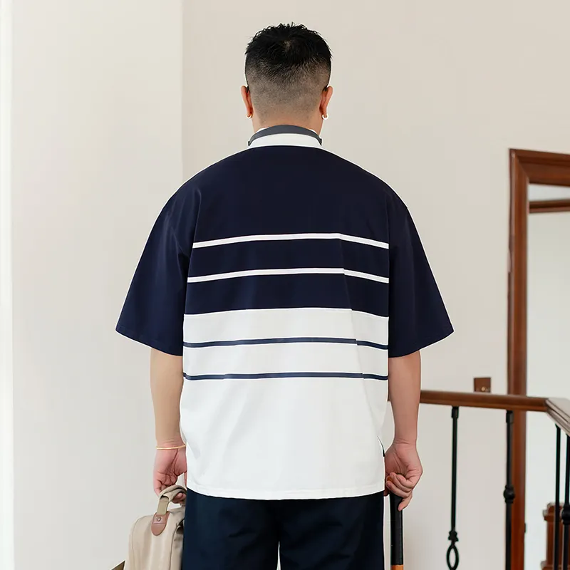 WAYNEXZAVIER Polo Shirts Men Blue-3