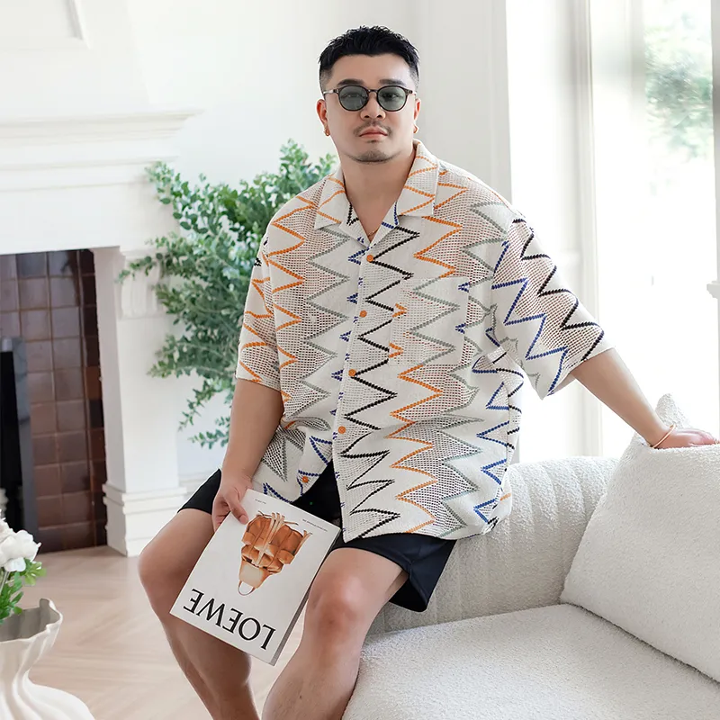WAYNEXZAVIER Shirts Men Apricot-6