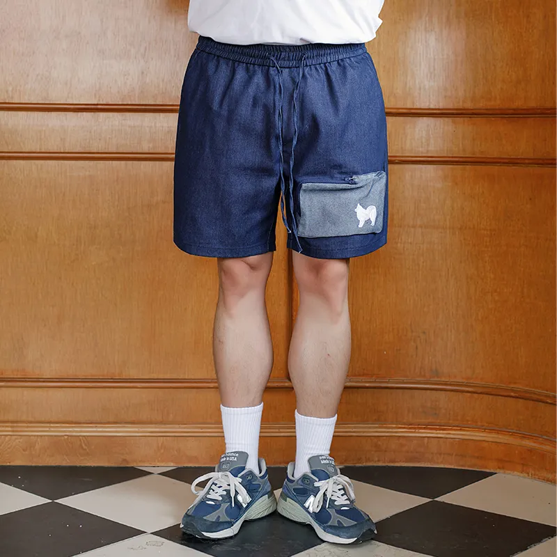 WAYNEXZAVIER Denim Shorts Men's Blue-2
