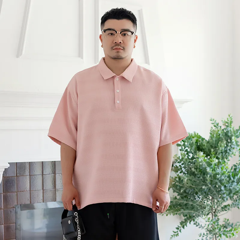 WAYNEXZAVIER Polo Shirts Men Pink-2