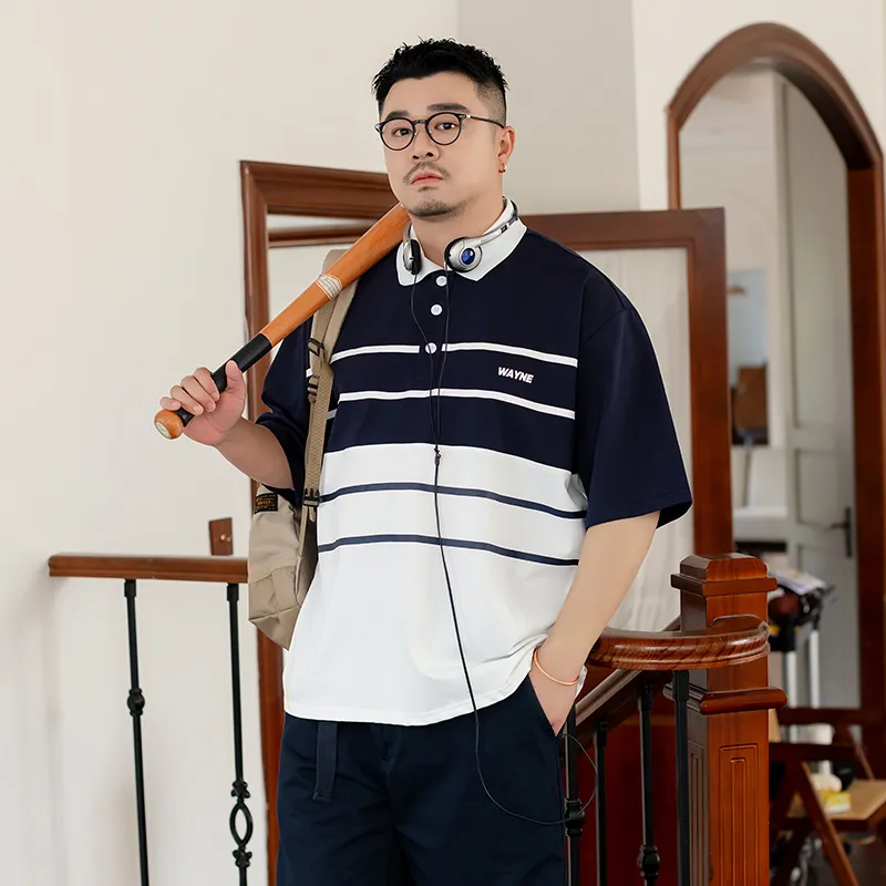 WAYNEXZAVIER Polo Shirts Men Blue-6