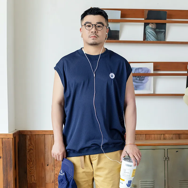 WAYNEXZAVIER Tank Tops Men Blue-2
