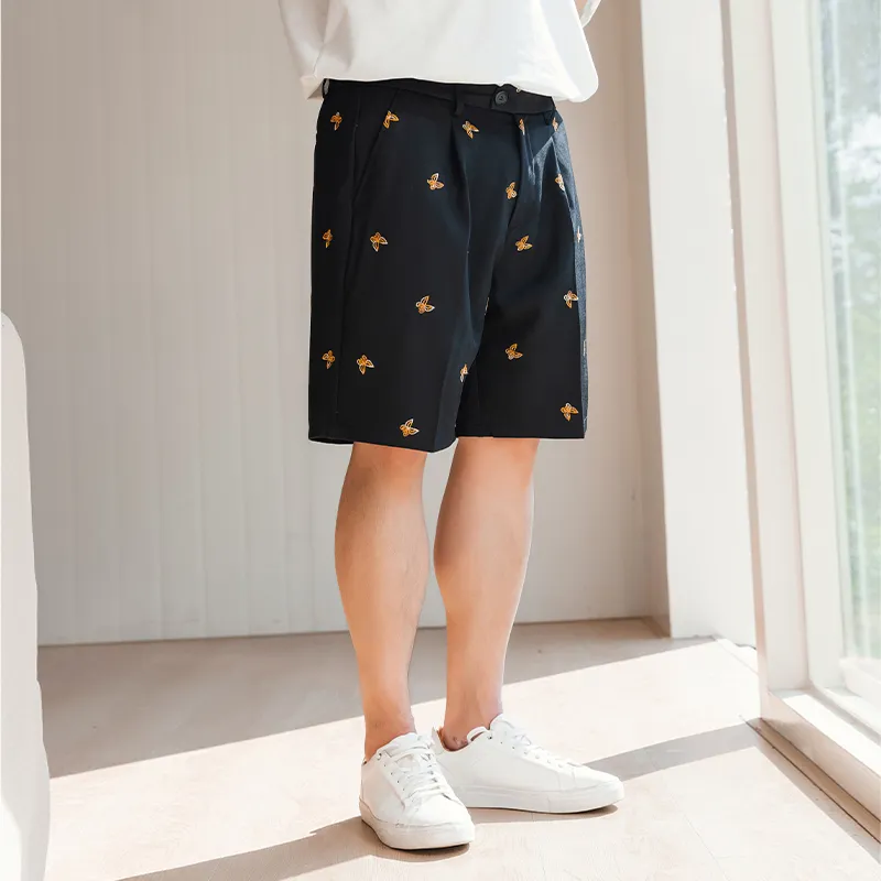 WAYNEXZAVIER Casual Shorts Men's Black-3