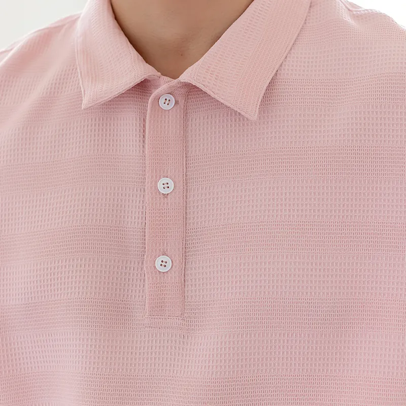 WAYNEXZAVIER Polo Shirts Men Pink-4