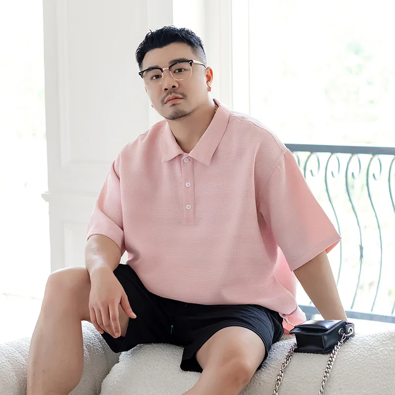 WAYNEXZAVIER Polo Shirts Men Pink-7