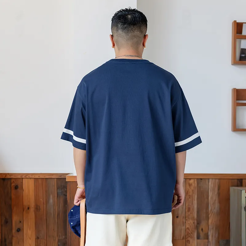 WAYNEXZAVIER T Shirts Men Blue-3