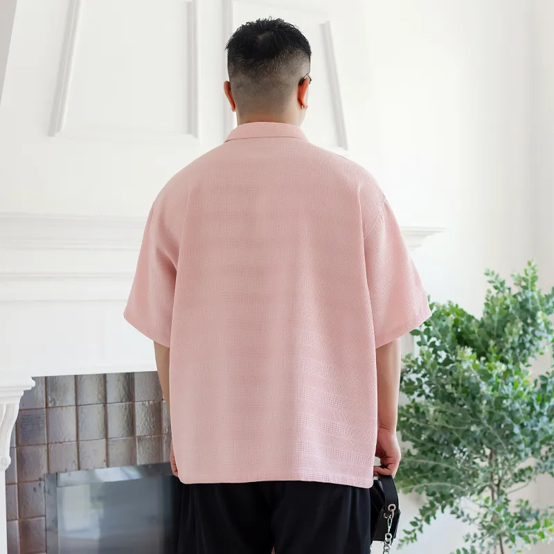 WAYNEXZAVIER Polo Shirts Men Pink-3