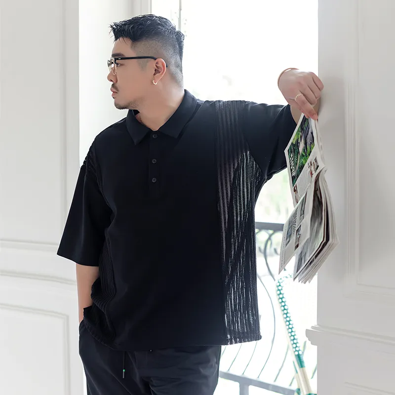 WAYNEXZAVIER Polo Shirts Men Black-6