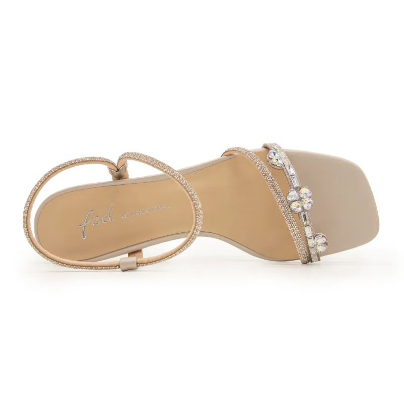 FED One Strap Sandals Women's Champagne-2