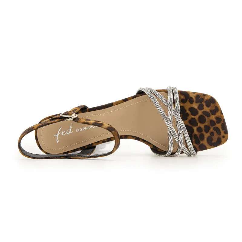 FED One Strap Sandals Women's Brown-2