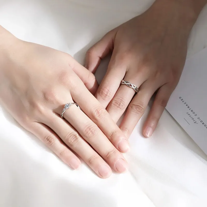 ZHIAIYONGHENG 999 Fine Silver Rings Unisex-2