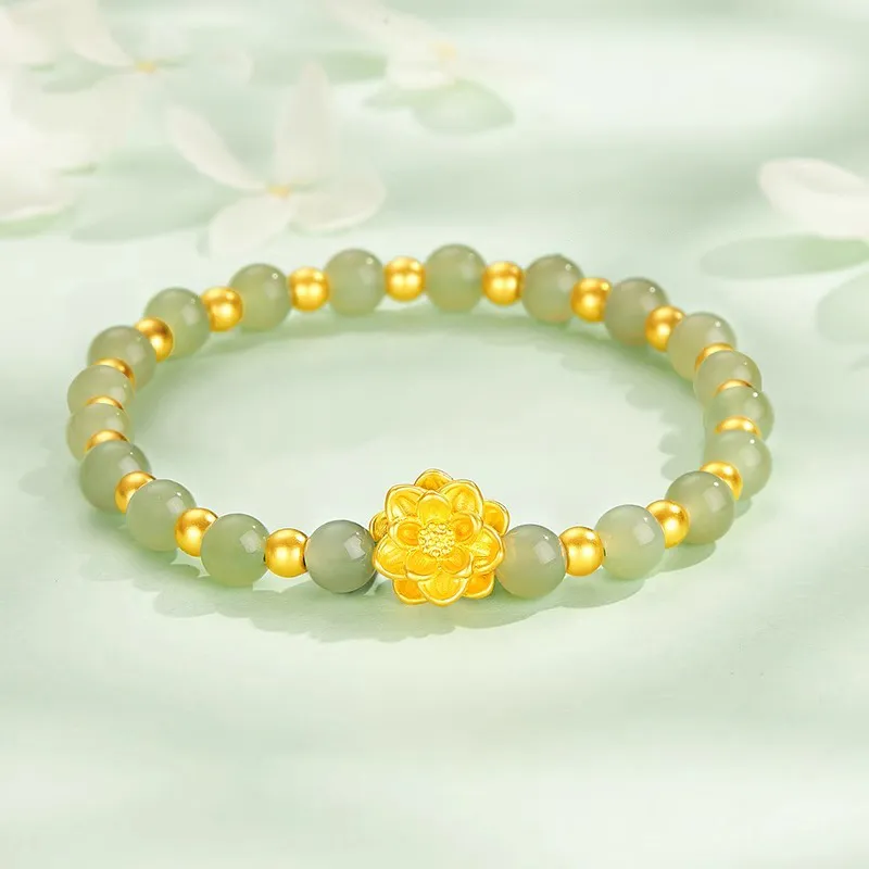 ZHIAIYONGHENG Hetian Jade Bracelets Green Jade Unisex-8