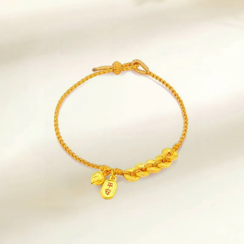ZHIAIYONGHENG Advanced Minimalist Style Design With Five Emperor Coins Solid Gold Fixed Price Gold Bracelet Unisex-4