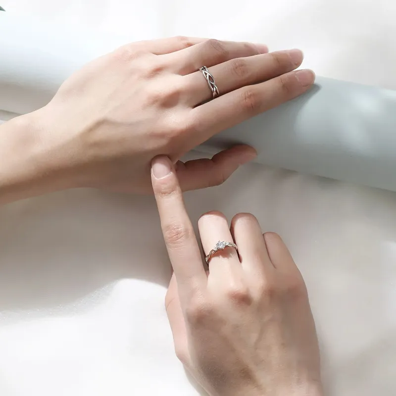 ZHIAIYONGHENG 999 Fine Silver Rings Unisex-1